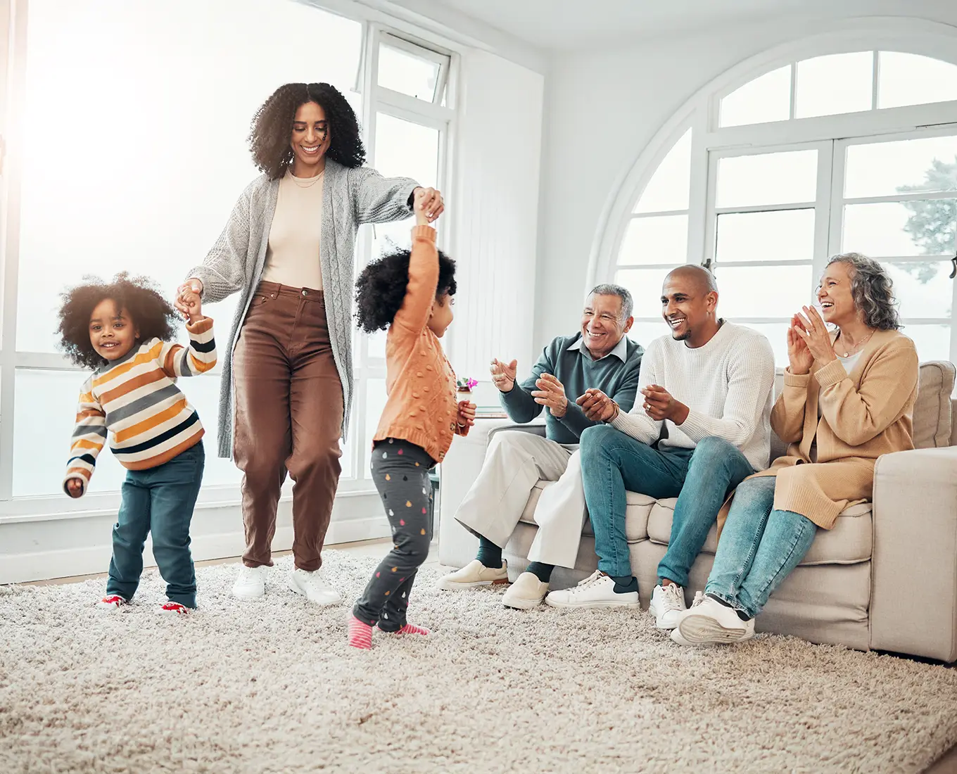 Family enjoying warm indoor comfort after professional heating service in Farmington, MO.